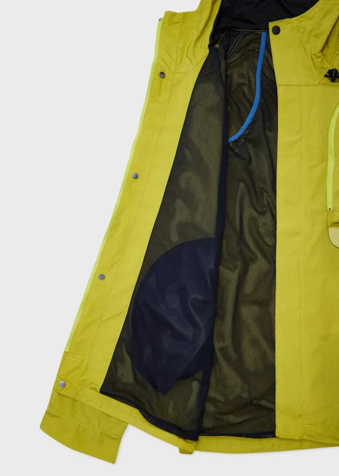 Mens Paul Smith Coats and Jackets Acid Yellow Recycled Nylon Hooded Jacket