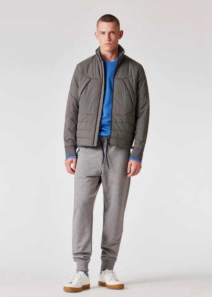Mens Paul Smith Coats and Jackets Anthracite Mixed Media Jacket Mens Paul Smith Coats and Jackets Anthracite Mixed Media Jacket