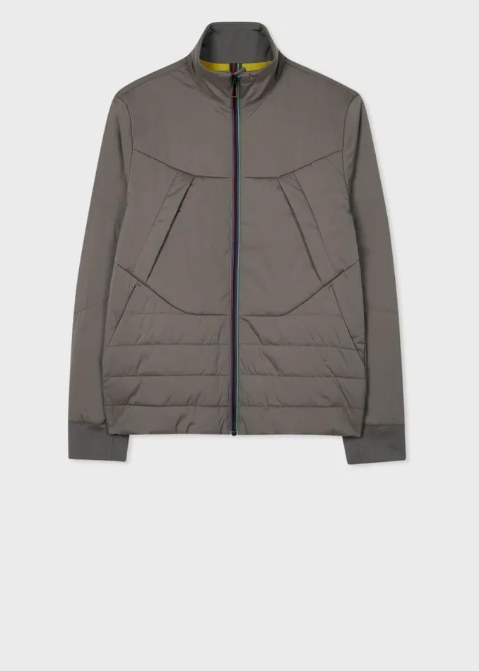 Mens Paul Smith Coats and Jackets Anthracite Mixed Media Jacket Mens Paul Smith Coats and Jackets Anthracite Mixed Media Jacket