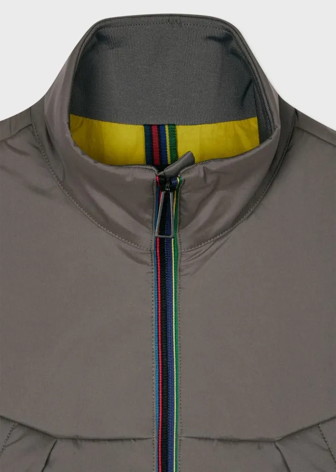 Mens Paul Smith Coats and Jackets Anthracite Mixed Media Jacket Mens Paul Smith Coats and Jackets Anthracite Mixed Media Jacket