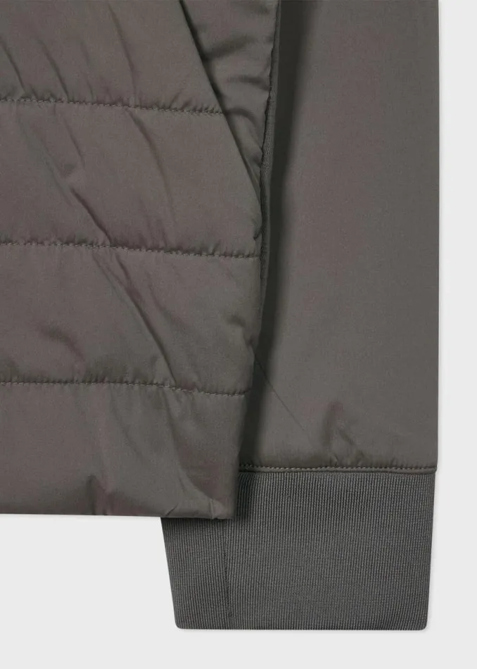 Mens Paul Smith Coats and Jackets Anthracite Mixed Media Jacket Mens Paul Smith Coats and Jackets Anthracite Mixed Media Jacket