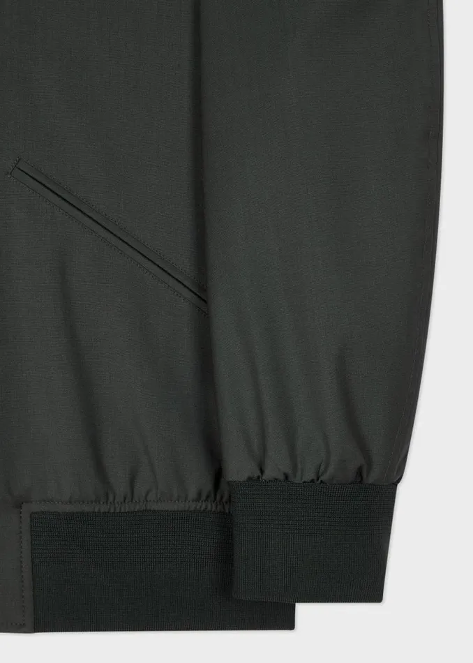 Mens Paul Smith Coats and Jackets Dark Green 039Storm System039 Wool Bomber Jacket Mens Paul Smith Coats and Jackets Dark Green 039Storm System039 Wool Bomber Jacket