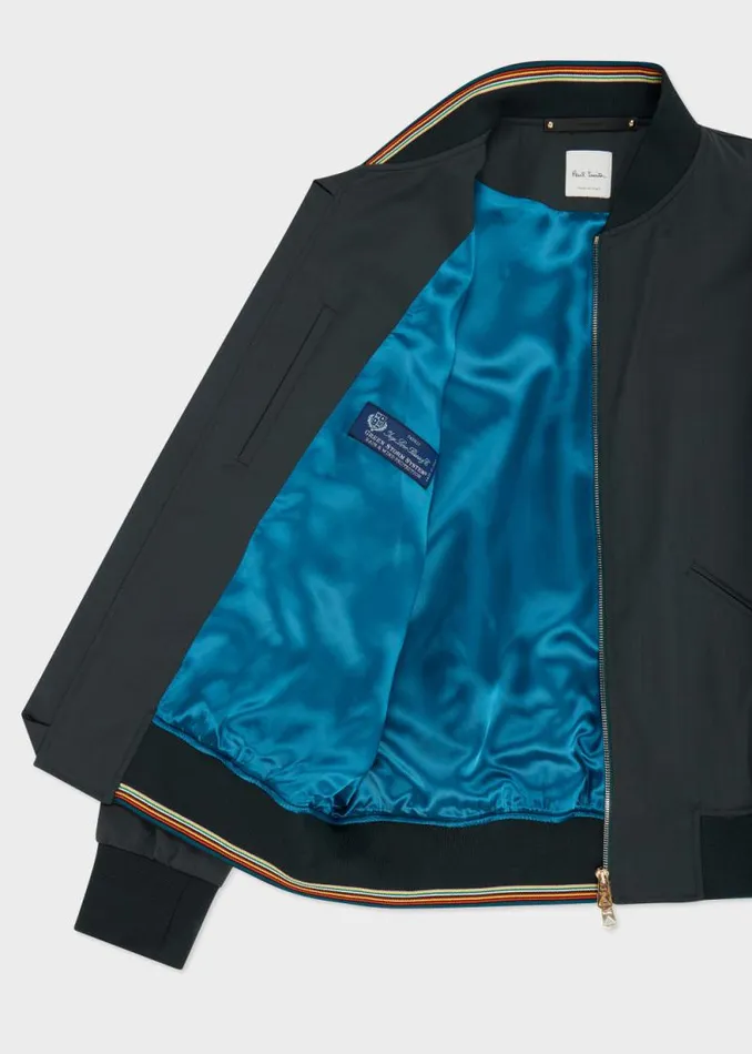 Mens Paul Smith Coats and Jackets Dark Green 039Storm System039 Wool Bomber Jacket Mens Paul Smith Coats and Jackets Dark Green 039Storm System039 Wool Bomber Jacket
