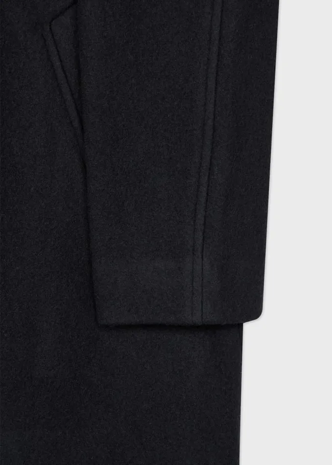 Mens Paul Smith Coats and Jackets Dark Navy Recycled WoolBlend Overcoat Mens Paul Smith Coats and Jackets Dark Navy Recycled WoolBlend Overcoat
