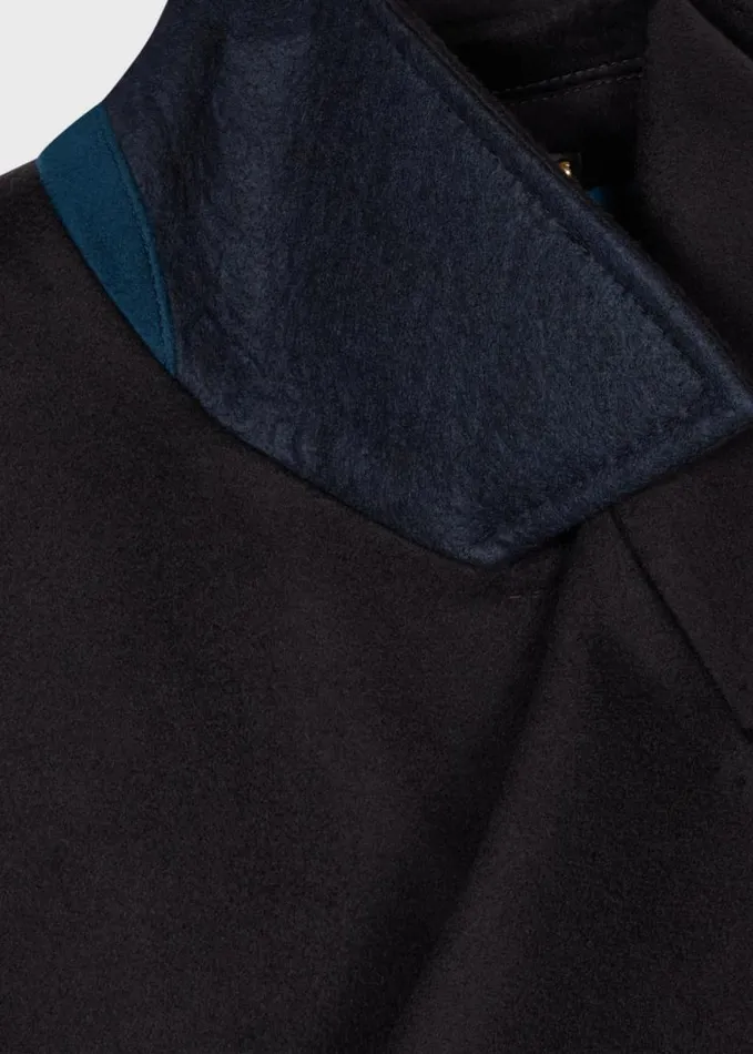 Mens Paul Smith Coats and Jackets Dark Navy Wool And CashmereBlend Pea Coat Mens Paul Smith Coats and Jackets Dark Navy Wool And CashmereBlend Pea Coat