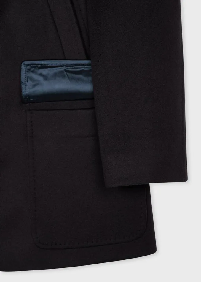 Mens Paul Smith Coats and Jackets Dark Navy Wool And CashmereBlend Pea Coat Mens Paul Smith Coats and Jackets Dark Navy Wool And CashmereBlend Pea Coat