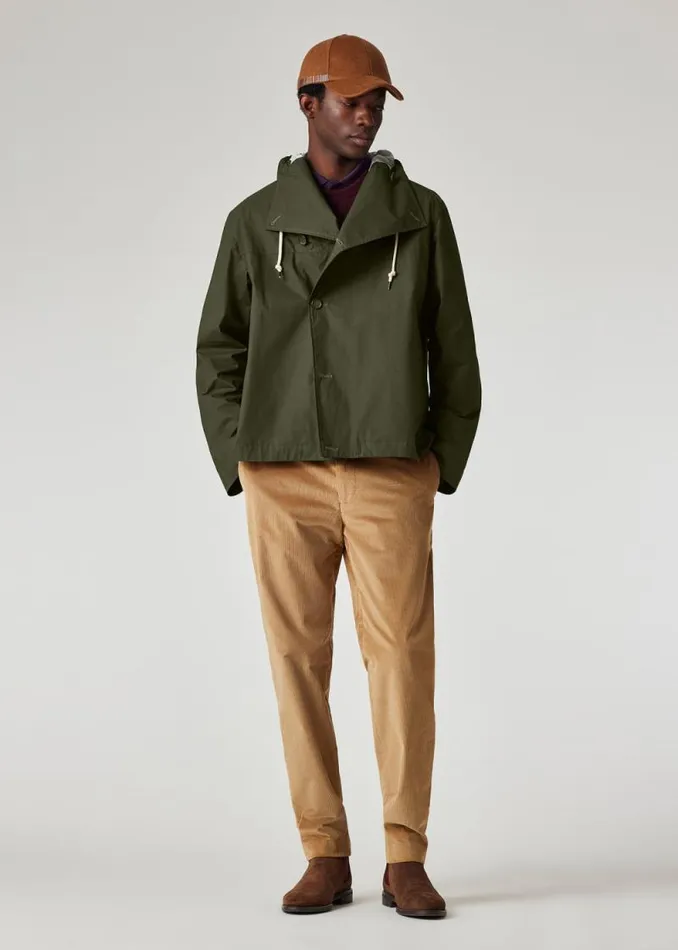 Mens Paul Smith Coats and Jackets Green Cotton Ripstop Parka Mens Paul Smith Coats and Jackets Green Cotton Ripstop Parka