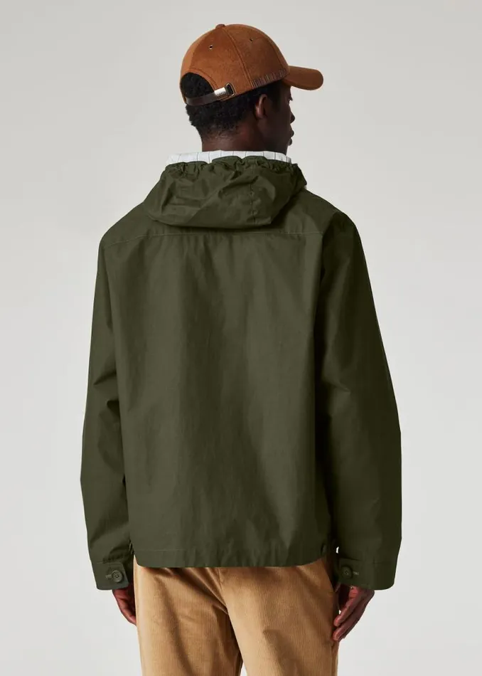 Mens Paul Smith Coats and Jackets Green Cotton Ripstop Parka Mens Paul Smith Coats and Jackets Green Cotton Ripstop Parka