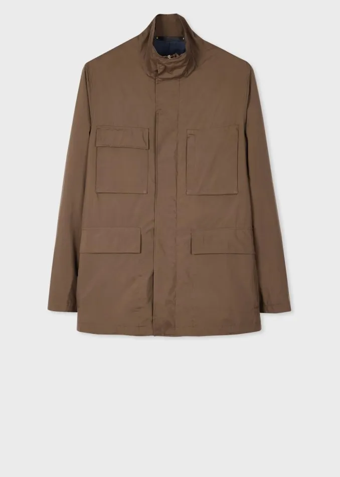 Mens Paul Smith Coats and Jackets Khaki TwoLayer Recycled PolyesterBlend Field Jacket Mens Paul Smith Coats and Jackets Khaki TwoLayer Recycled PolyesterBlend Field Jacket