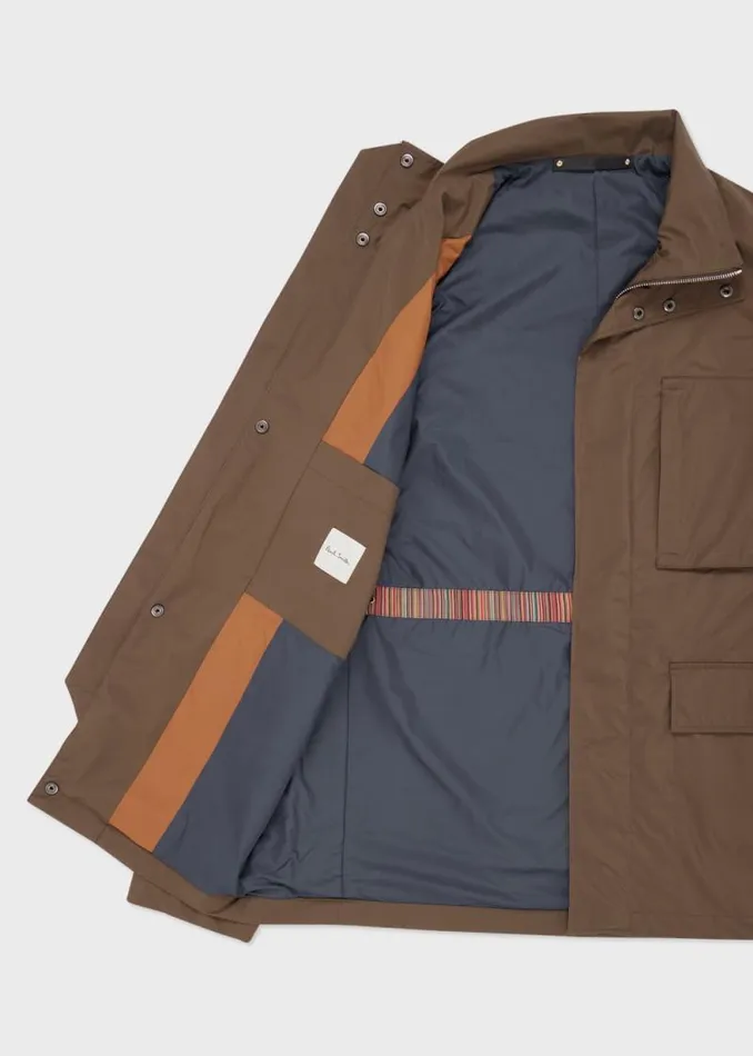 Mens Paul Smith Coats and Jackets Khaki TwoLayer Recycled PolyesterBlend Field Jacket Mens Paul Smith Coats and Jackets Khaki TwoLayer Recycled PolyesterBlend Field Jacket
