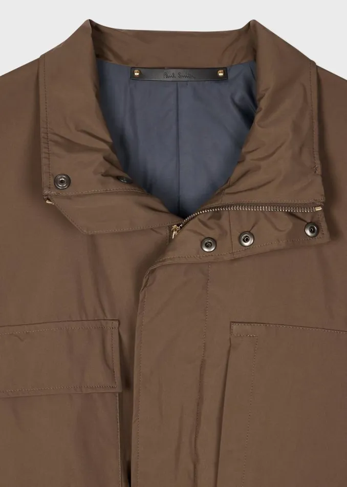Mens Paul Smith Coats and Jackets Khaki TwoLayer Recycled PolyesterBlend Field Jacket Mens Paul Smith Coats and Jackets Khaki TwoLayer Recycled PolyesterBlend Field Jacket