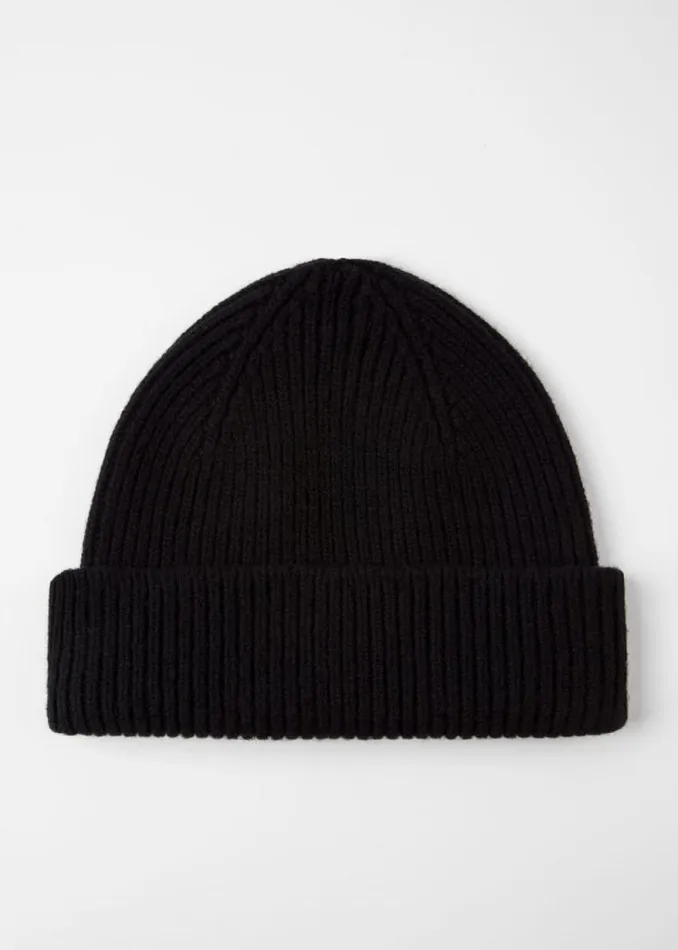 Mens Paul Smith Hats and Gloves Black CashmereBlend Beanie Hat Mens Paul Smith Hats and Gloves Black CashmereBlend Beanie Hat