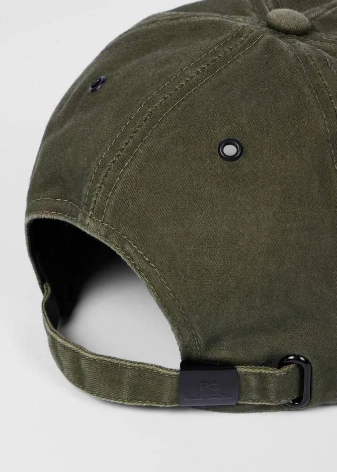 Mens Paul Smith Hats and Gloves Khaki 039Happy039 Cotton Cap Mens Paul Smith Hats and Gloves Khaki 039Happy039 Cotton Cap