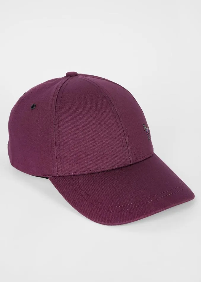 Mens Paul Smith Hats and Gloves Purple Zebra Logo Baseball Cap Mens Paul Smith Hats and Gloves Purple Zebra Logo Baseball Cap