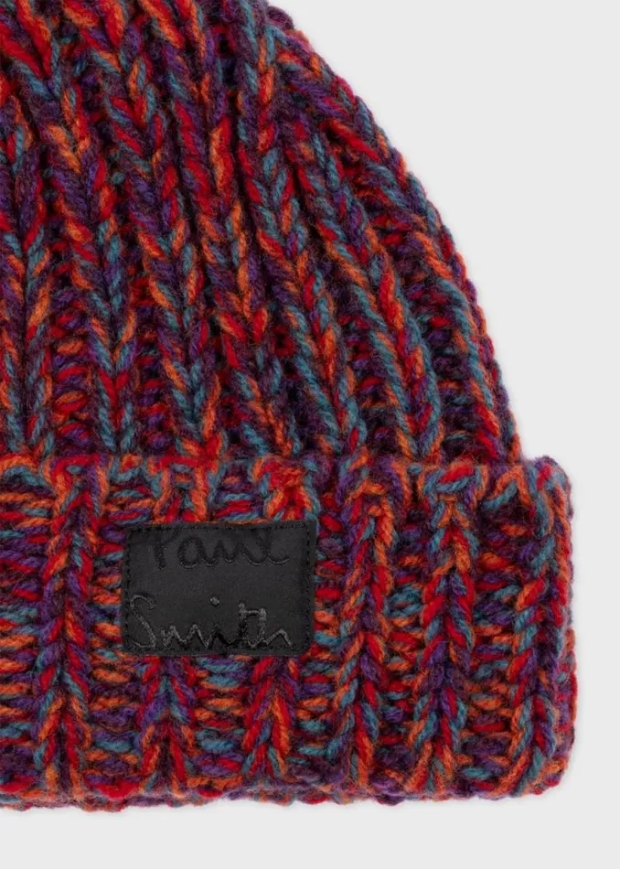 Mens Paul Smith Hats and Gloves Red Chunky Knitted Twist Beanie Mens Paul Smith Hats and Gloves Red Chunky Knitted Twist Beanie