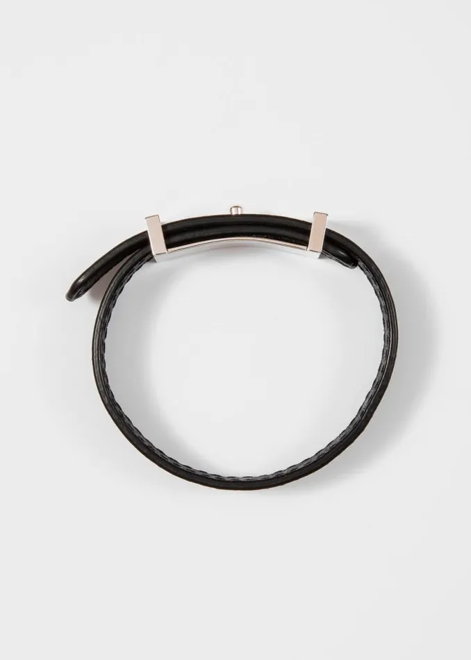Mens Paul Smith Jewellery and Keyrings Black Leather 039Signature Stripe039 Bracelet Mens Paul Smith Jewellery and Keyrings Black Leather 039Signature Stripe039 Bracelet