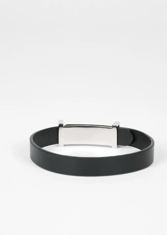 Mens Paul Smith Jewellery and Keyrings Black Signature Buckle Leather Bracelet Mens Paul Smith Jewellery and Keyrings Black Signature Buckle Leather Bracelet