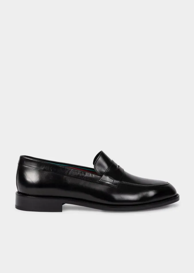 Mens Paul Smith Loafers Black Leather 039Montego039 Loafers