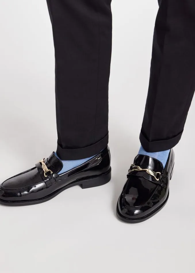 Mens Paul Smith Loafers Black Patent Leather 039Montego039 Loafers