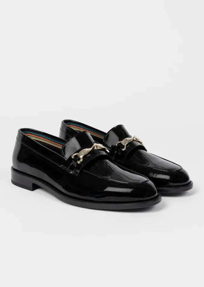 Mens Paul Smith Loafers Black Patent Leather 039Montego039 Loafers