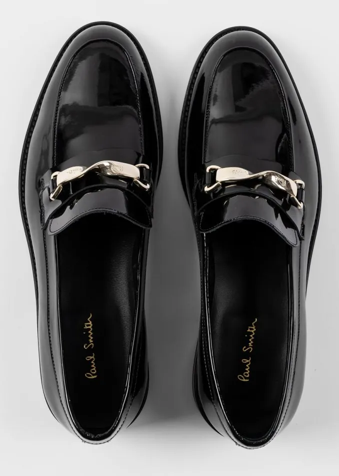 Mens Paul Smith Loafers Black Patent Leather 039Montego039 Loafers