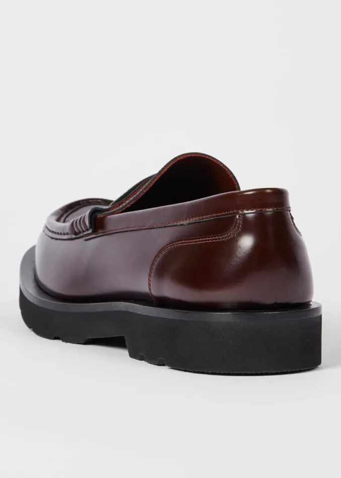 Mens Paul Smith Loafers Bordeaux Leather 039Bancroft039 Loafers