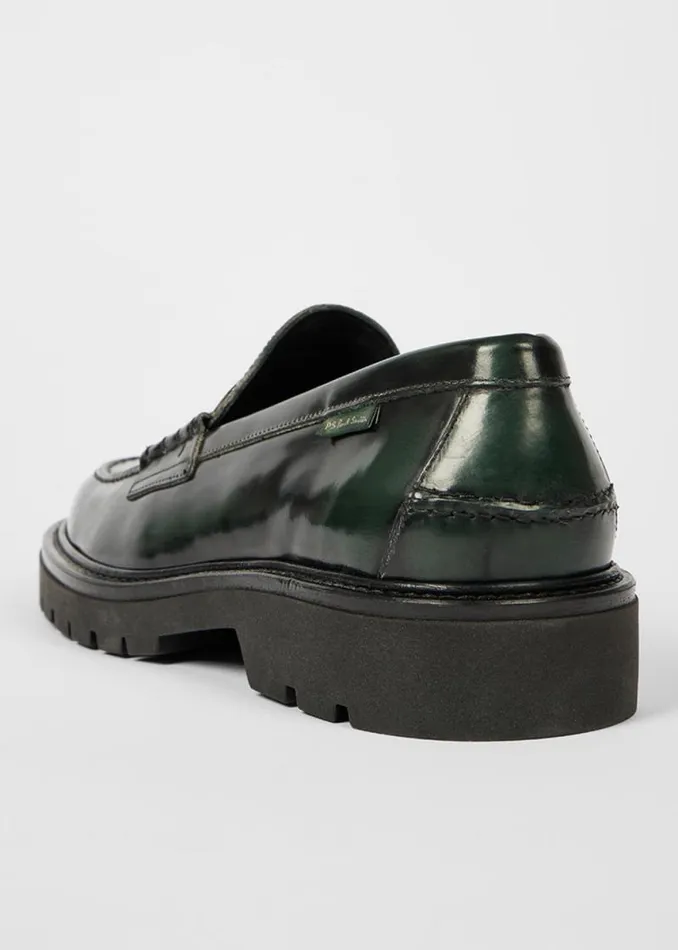 Mens Paul Smith Loafers Dark Green Leather 039Bolzano Loafers Mens Paul Smith Loafers Dark Green Leather 039Bolzano Loafers