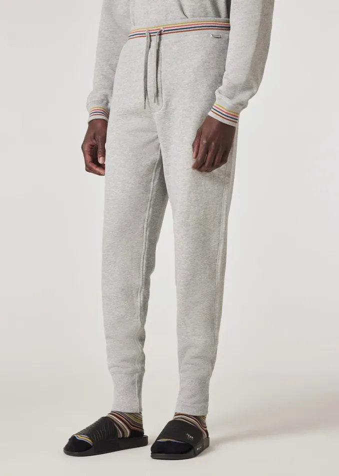 Mens Paul Smith Loungewear Grey Cotton 039Artist Stripe039 Lounge Pants