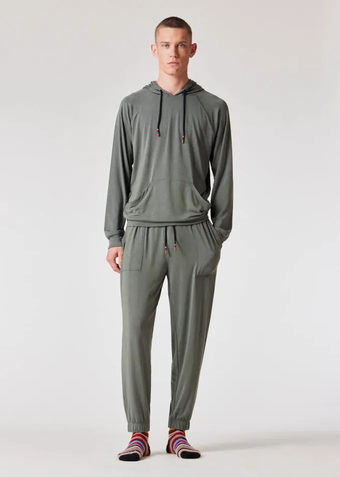 Mens Paul Smith Loungewear Khaki ModalBlend Lounge Pants Mens Paul Smith Loungewear Khaki ModalBlend Lounge Pants