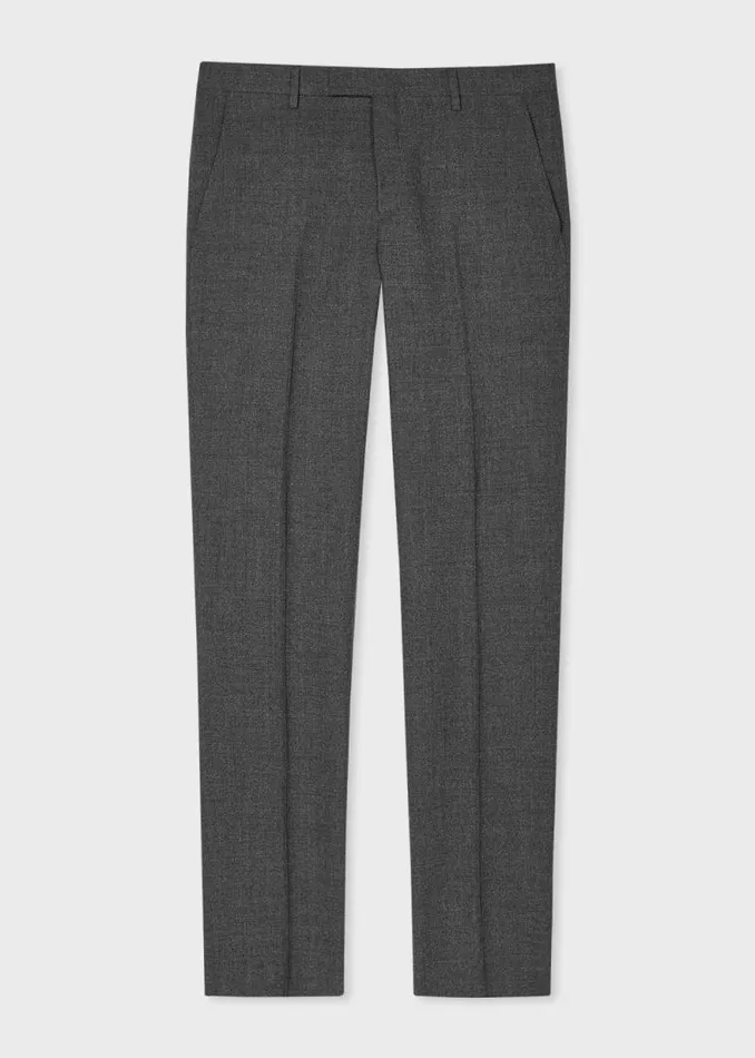 Mens Paul Smith Pants Grey Straight Leg Wool Trousers Mens Paul Smith Pants Grey Straight Leg Wool Trousers