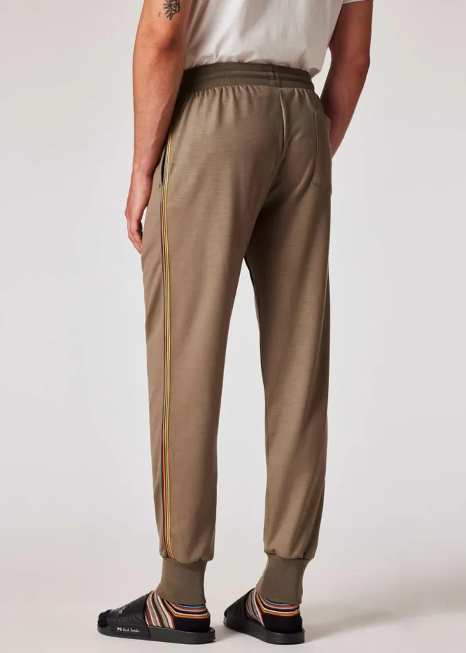 Mens Paul Smith Pants Khaki Washable Wool 039Signature Stripe039 Sweatpants Mens Paul Smith Pants Khaki Washable Wool 039Signature Stripe039 Sweatpants