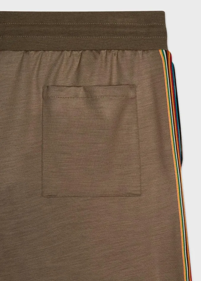 Mens Paul Smith Pants Khaki Washable Wool 039Signature Stripe039 Sweatpants Mens Paul Smith Pants Khaki Washable Wool 039Signature Stripe039 Sweatpants