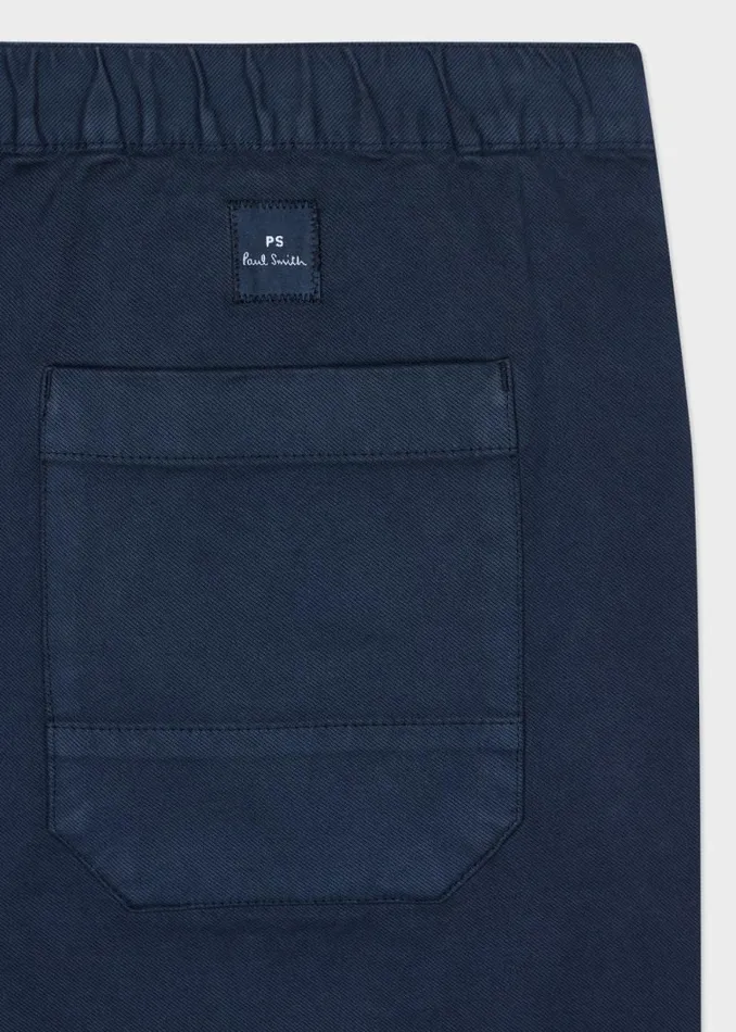 Mens Paul Smith Pants Navy CottonBlend Cavalry Twill Drawstring Trousers Mens Paul Smith Pants Navy CottonBlend Cavalry Twill Drawstring Trousers