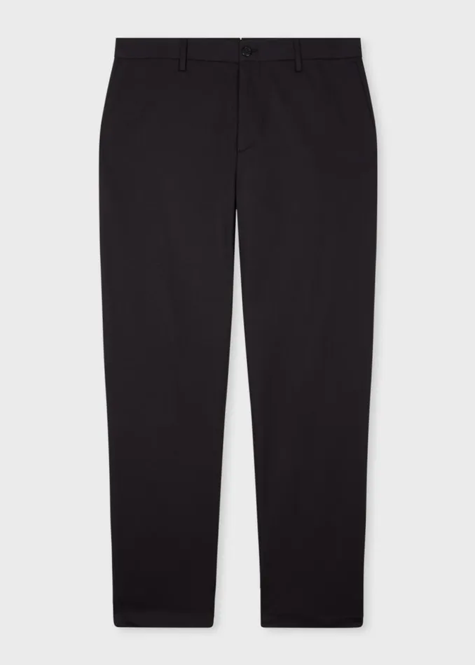 Mens Paul Smith Pants Navy Fine CottonTwill Chinos