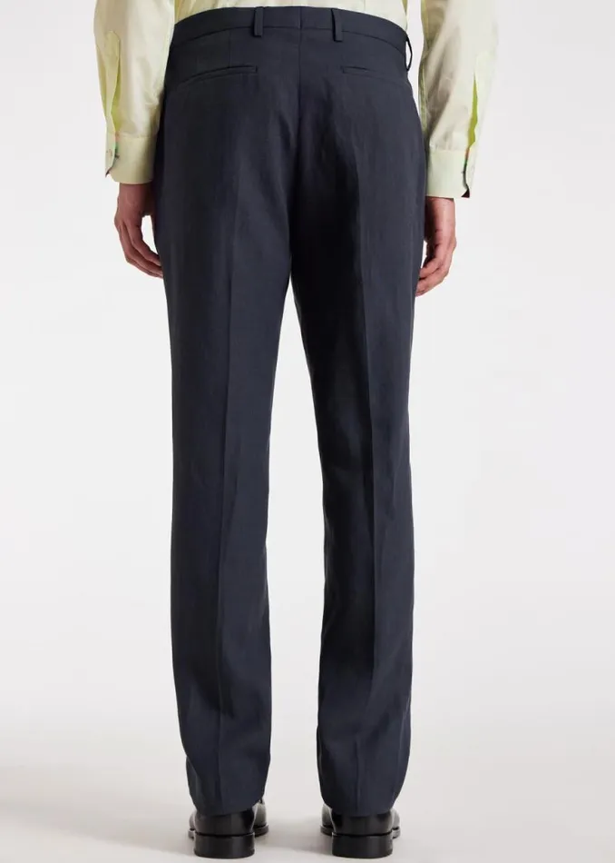 Mens Paul Smith Pants Navy Linen Pants Mens Paul Smith Pants Navy Linen Pants