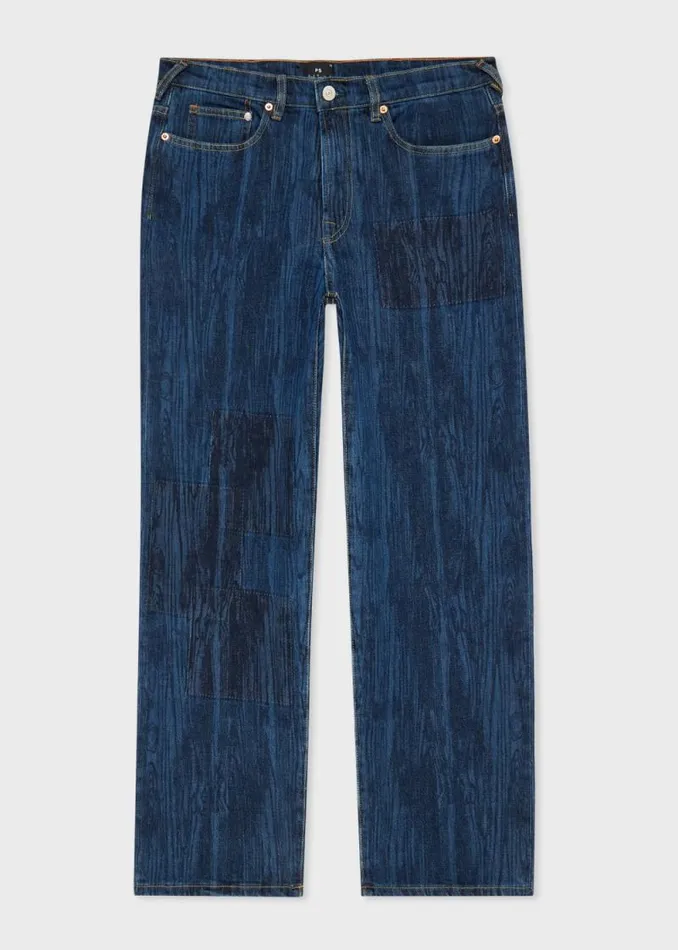 Mens Paul Smith Pants RelaxedFit 039Woodglitch039 LaserEtched Jeans Mens Paul Smith Pants RelaxedFit 039Woodglitch039 LaserEtched Jeans