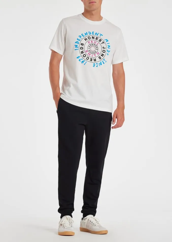 Mens Paul Smith Pants SlimFit Black Cotton Zebra Logo Lounge Sweatpants Mens Paul Smith Pants SlimFit Black Cotton Zebra Logo Lounge Sweatpants