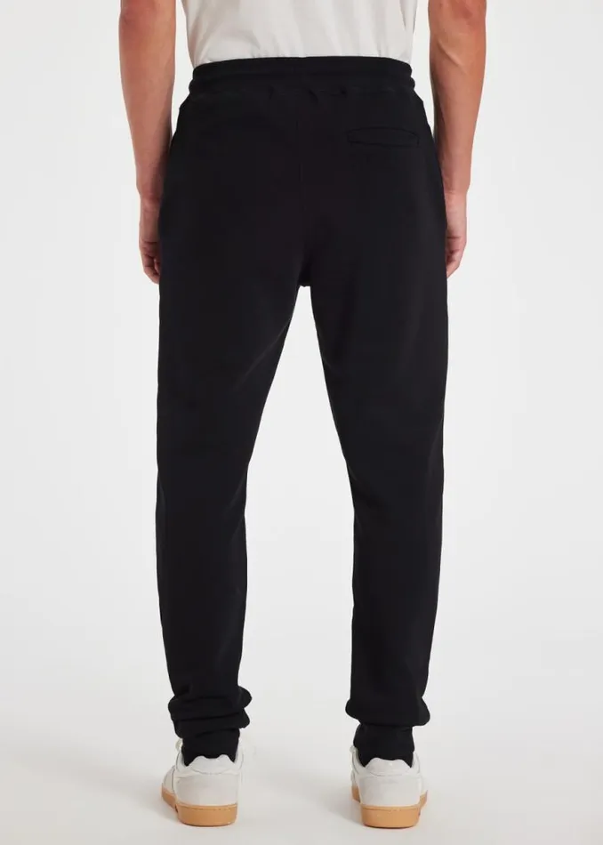 Mens Paul Smith Pants SlimFit Black Cotton Zebra Logo Lounge Sweatpants Mens Paul Smith Pants SlimFit Black Cotton Zebra Logo Lounge Sweatpants