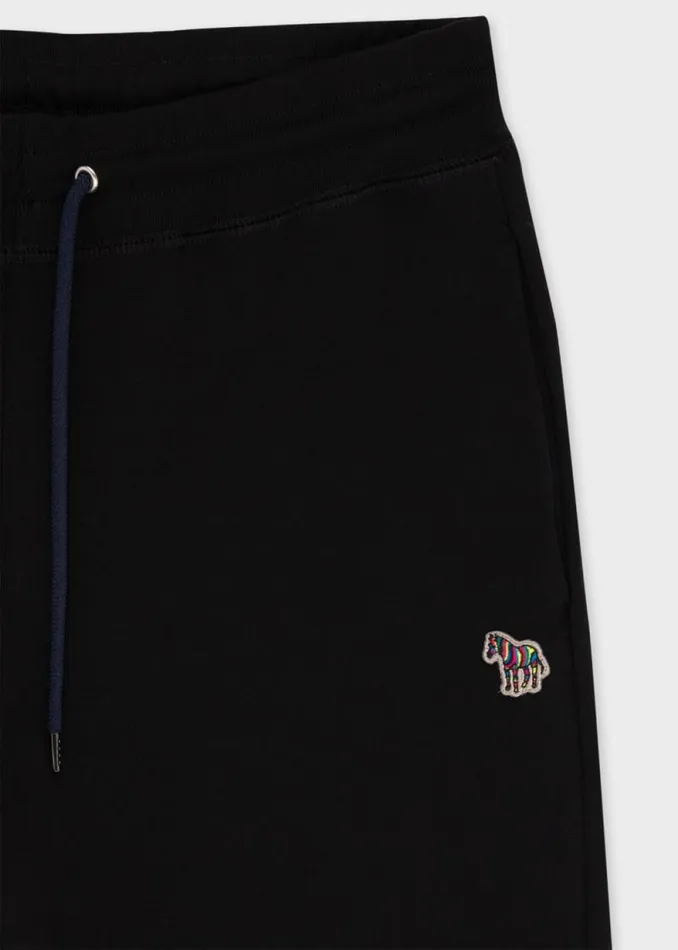 Mens Paul Smith Pants SlimFit Black Cotton Zebra Logo Lounge Sweatpants Mens Paul Smith Pants SlimFit Black Cotton Zebra Logo Lounge Sweatpants