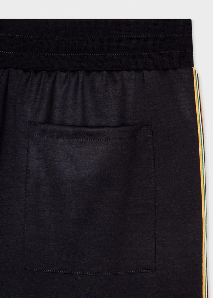Mens Paul Smith Pants TaperedFit Navy Washable Wool 039Signature Stripe039 Sweatpants Mens Paul Smith Pants TaperedFit Navy Washable Wool 039Signature Stripe039 Sweatpants