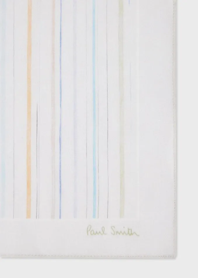Mens Paul Smith Pocket Squares Ivory 039Pencil Stripe039 Pocket Square Mens Paul Smith Pocket Squares Ivory 039Pencil Stripe039 Pocket Square