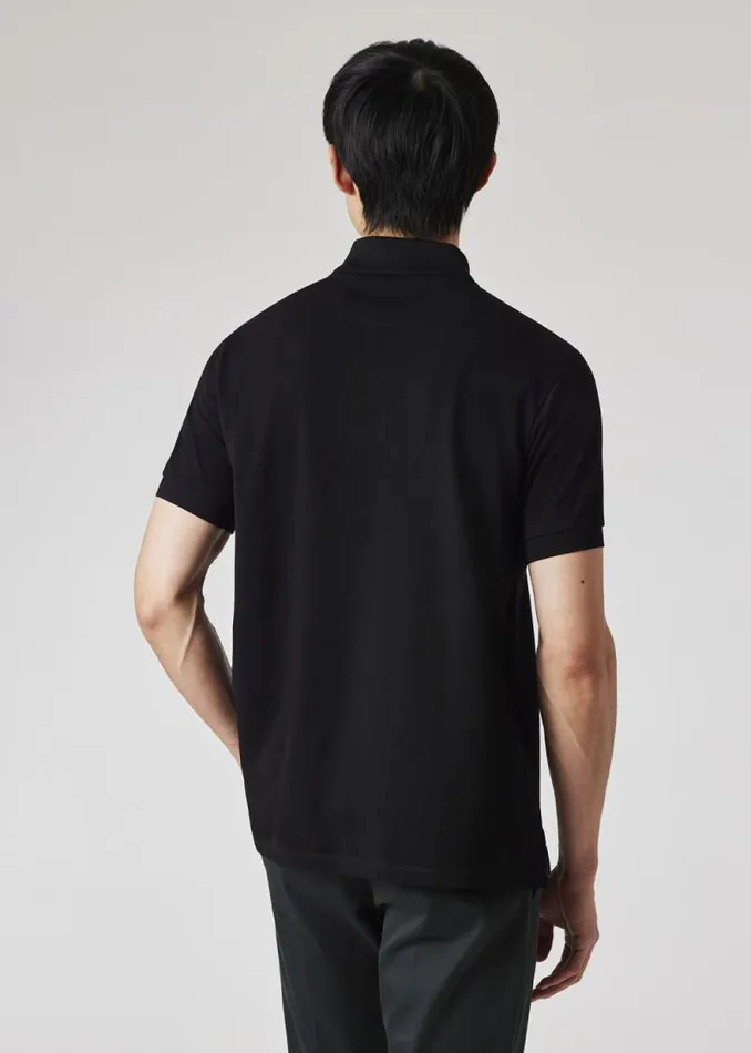 Mens Paul Smith Polo Shirts Black 039Signature Stripe039 Logo Cotton Polo Shirt