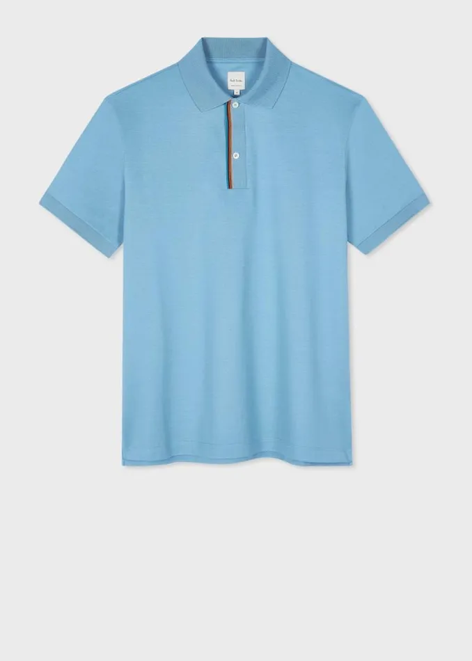 Mens Paul Smith Polo Shirts Blue 039Signature Stripe039 Trim Polo Shirt Mens Paul Smith Polo Shirts Blue 039Signature Stripe039 Trim Polo Shirt