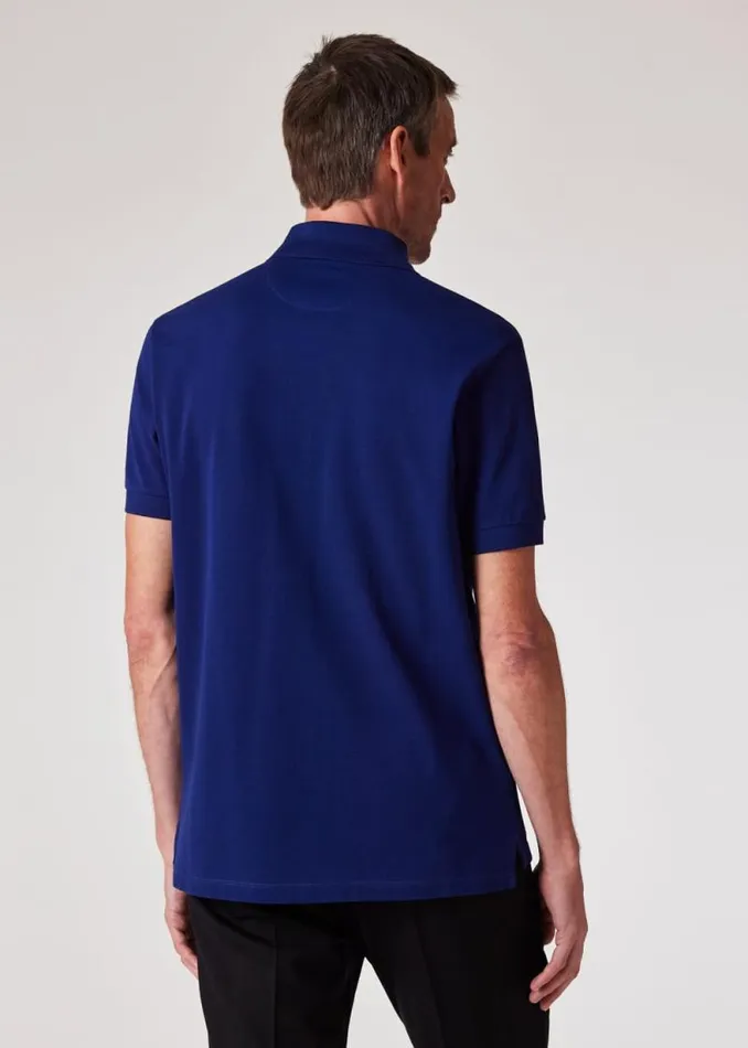 Mens Paul Smith Polo Shirts Cobalt Blue 039Artist Stripe039 Placket Polo Shirt Mens Paul Smith Polo Shirts Cobalt Blue 039Artist Stripe039 Placket Polo Shirt