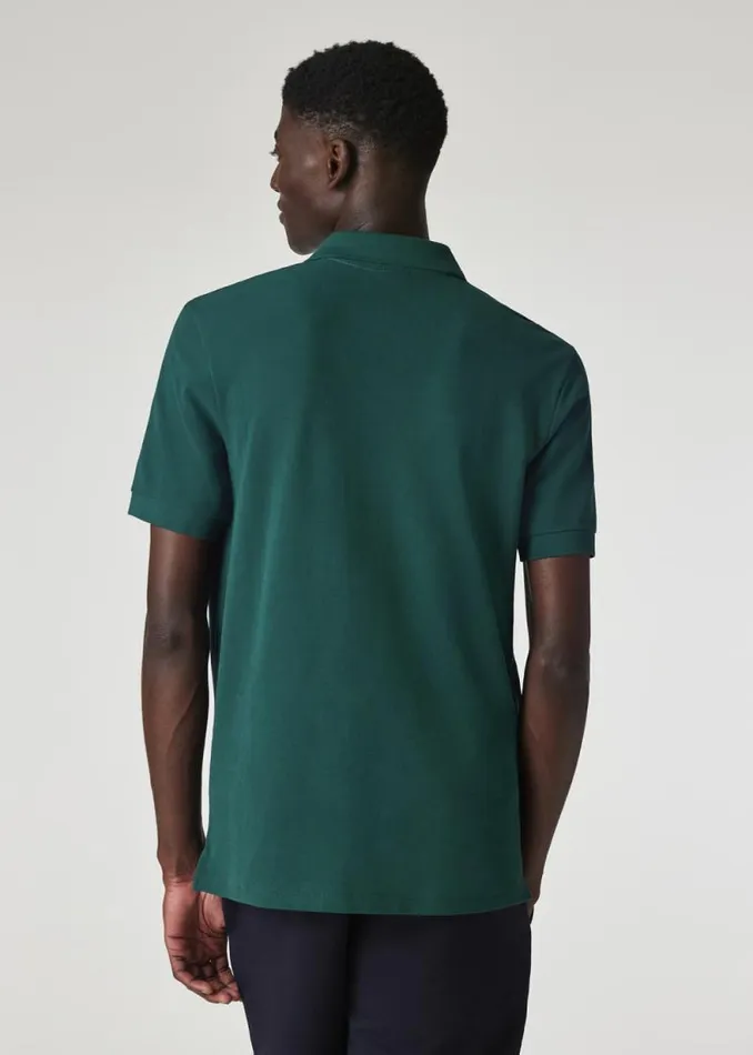 Mens Paul Smith Polo Shirts Dark Green Organic Cotton Zebra Polo Shirt Mens Paul Smith Polo Shirts Dark Green Organic Cotton Zebra Polo Shirt