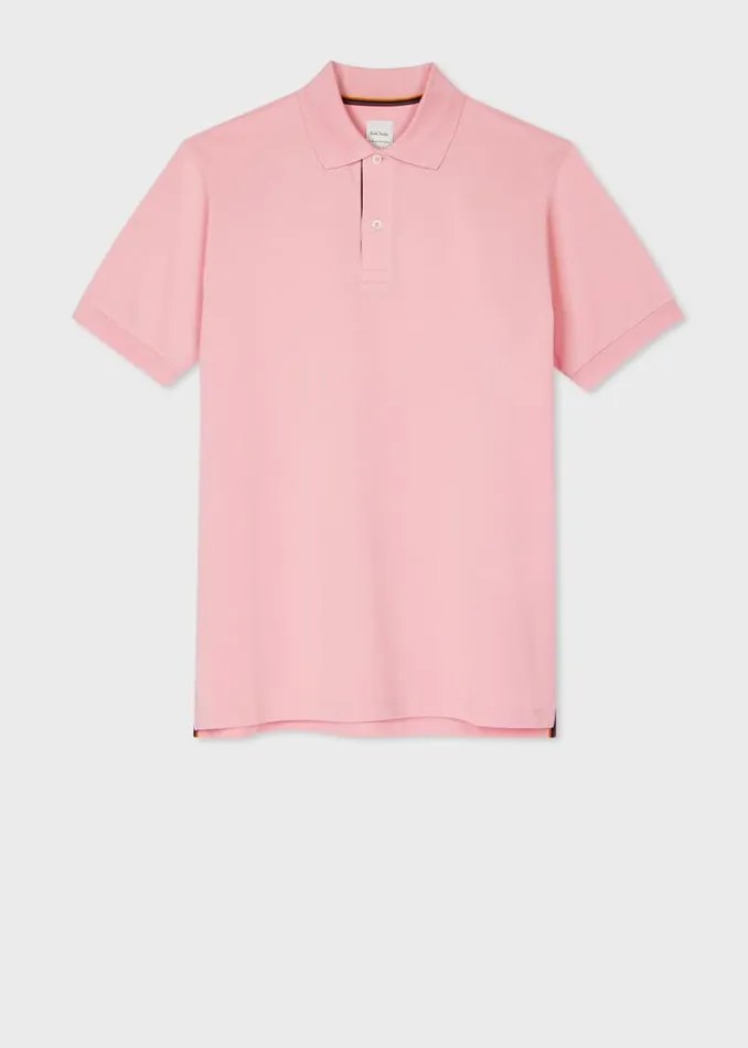 Mens Paul Smith Polo Shirts Light Pink 039Artist Stripe039 Placket Polo Shirt Mens Paul Smith Polo Shirts Light Pink 039Artist Stripe039 Placket Polo Shirt