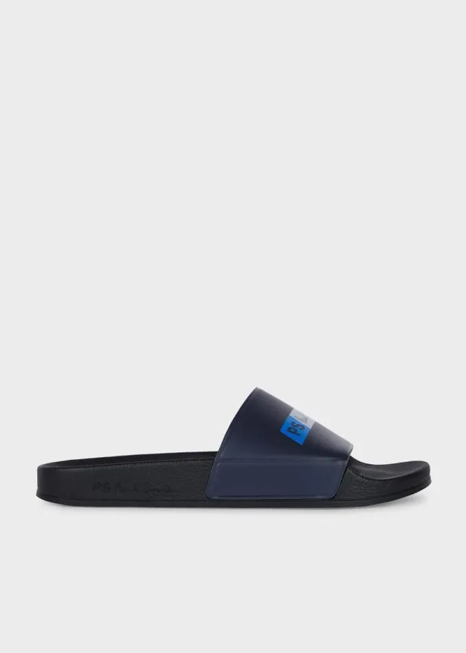 Mens Paul Smith Sandals Dark Navy Tilt Logo 039Nyro039 Slides