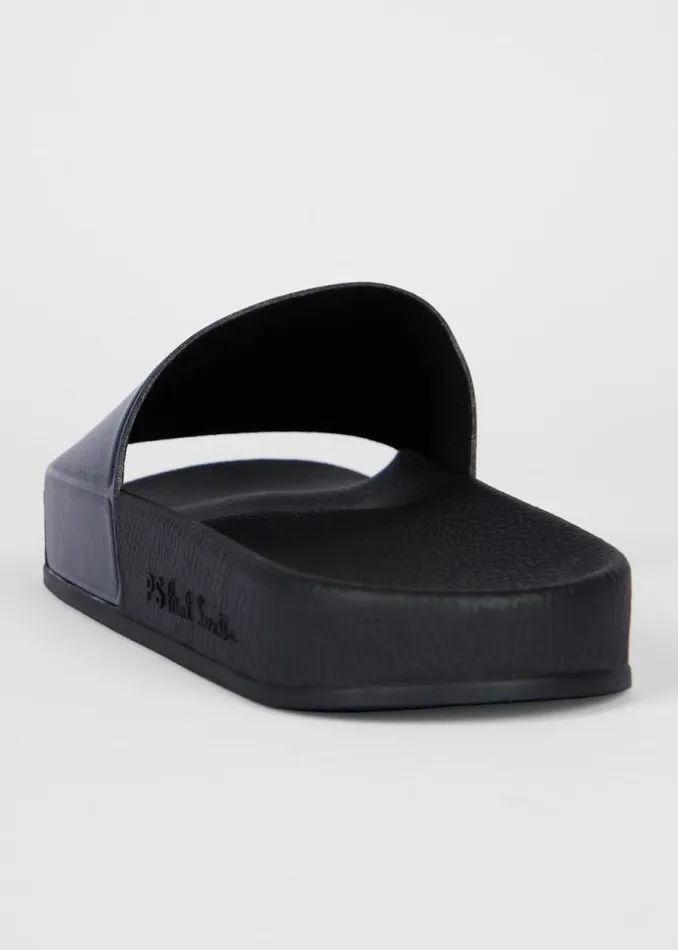 Mens Paul Smith Sandals Dark Navy Tilt Logo 039Nyro039 Slides Mens Paul Smith Sandals Dark Navy Tilt Logo 039Nyro039 Slides