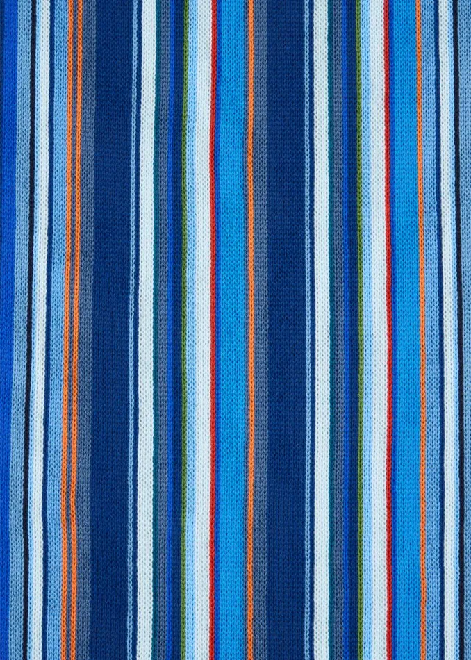 Mens Paul Smith Scarves Blue Multicolour Stripe Scarf