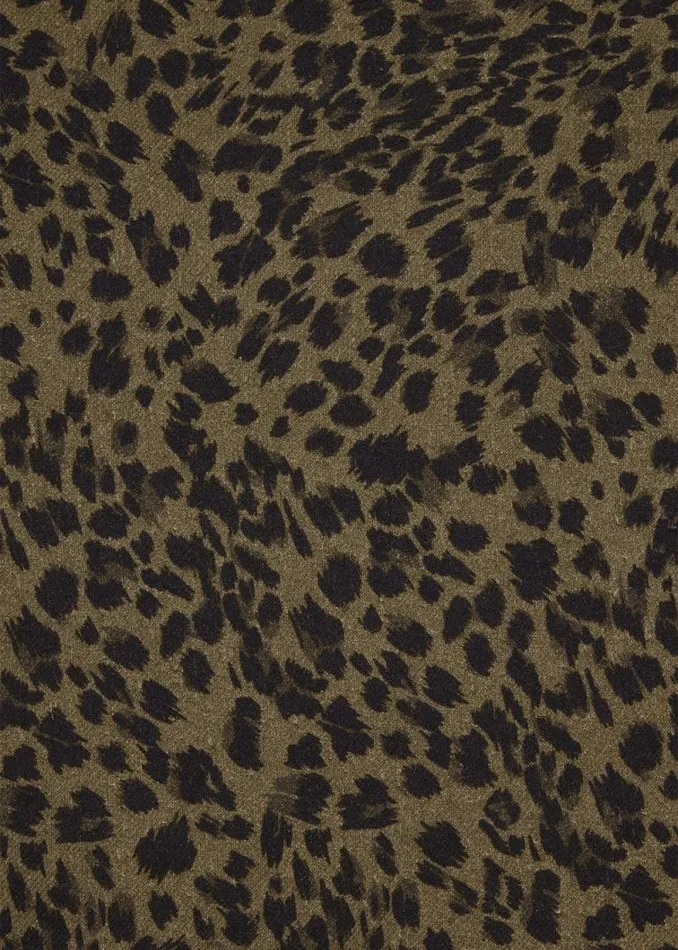 Mens Paul Smith Scarves Brown WoolBlend Leopard Scarf